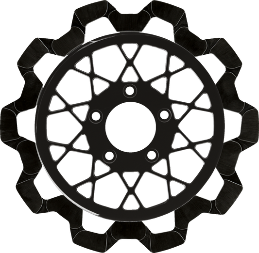 Lyndall Racing Gemini Black Front Brake Rotor for 2014-2024 Harley Touring FLT