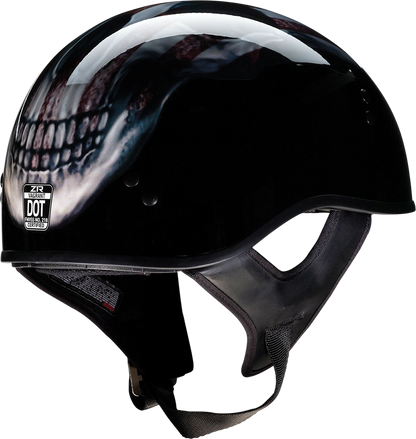 Z1R Vagrant USA Skull Unisex Adult Motorcycle Riding Street Half Helmet