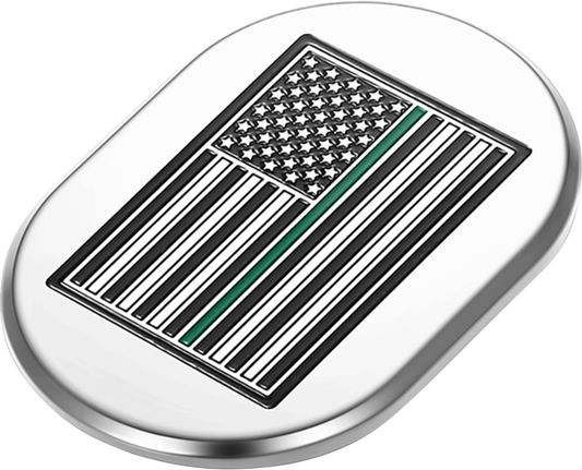 Figurati Green Line American Flag Left Antenna Insert 2009-2023 Harley Touring