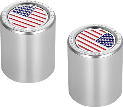 Figurati Designs American Flag Docking Hardware Covers for Harley Davidson