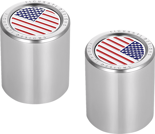 Figurati Designs American Flag Docking Hardware Covers for Harley Davidson