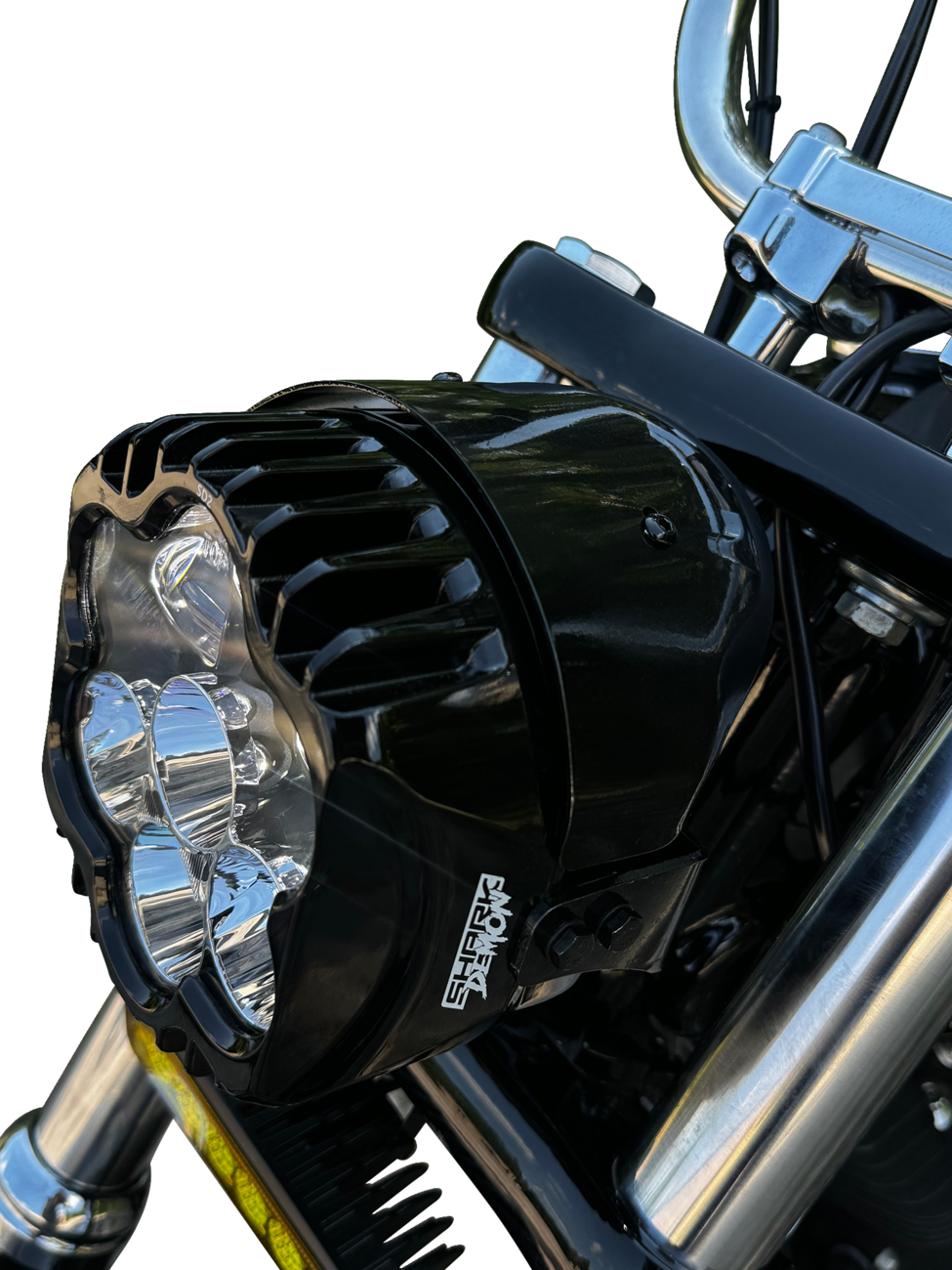Custom Dynamics Shark Demon Pedestal Mount Performance LED Headlight Kit