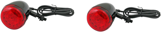 Custom Dynamics ProBeam Red Universal LED Rear Bullet Turn Signal Kit Harley