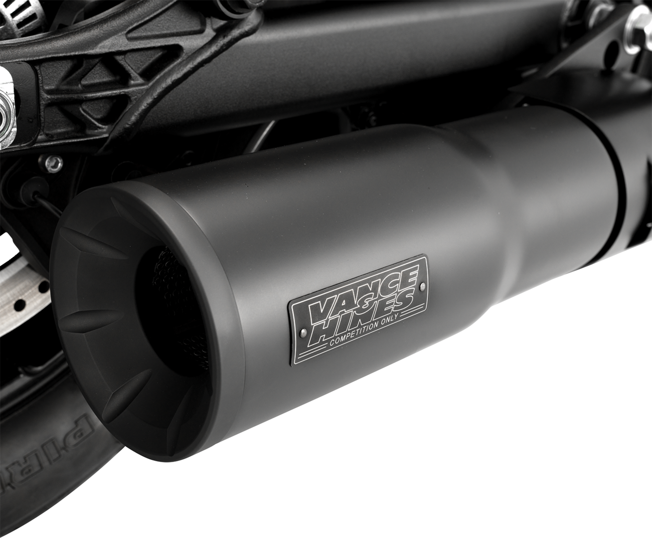 Vance & Hines Hi-Output Black Slip On Muffler for 2025 Indian Scout Bobber 48627