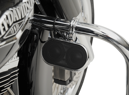 Hogtunes Black UTV Side by Side Offroad Universal Handlebar Speaker Audio Kit