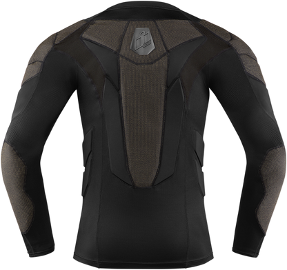 Icon Unisex Black Field Armor Chest Compression motorcycle Riding Under Shirt