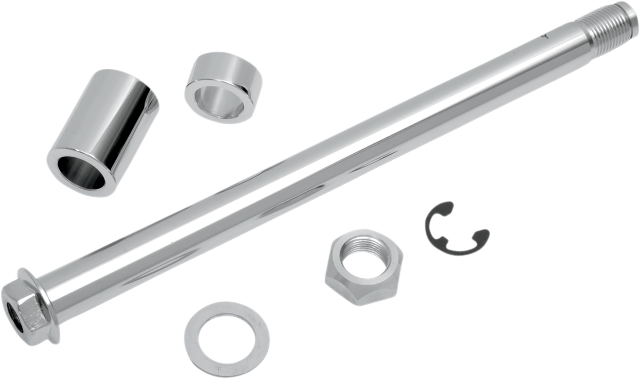 Drag Specialties Chrome Rear Motorcycle Axle Kit 08-17 Harley Dyna FXD FXDB