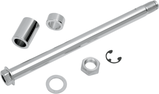 Drag Specialties Chrome Rear Motorcycle Axle Kit 08-17 Harley Dyna FXD FXDB
