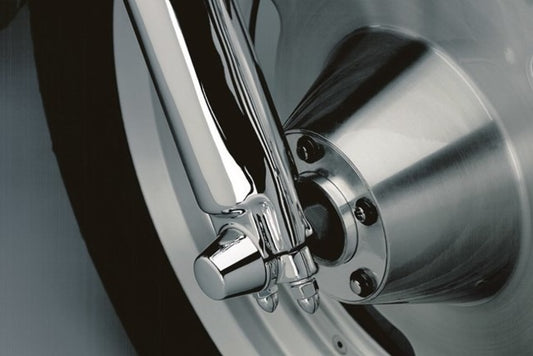 Kuryakyn Chrome Front Axle Caps fits 84-06 Harley Davidson Softail Sportster