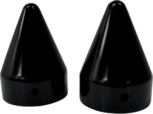 La Choppers Black Pair Spike Axle Caps fits 1999-20 Harley Dyna Touring Softail