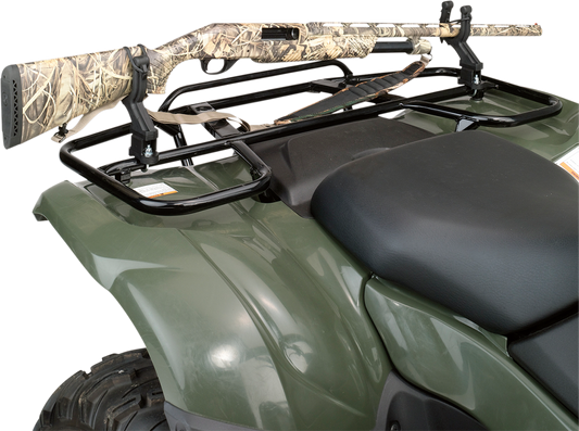 Moose Black Aluminum Rubber ATV Cargo Rail Big Horn Single Gun Rack