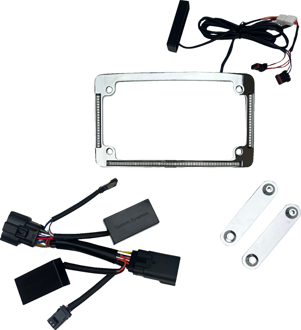 Custom Dynamics All-In-One Chrome License Plate Frame for 2026 Harley Touring