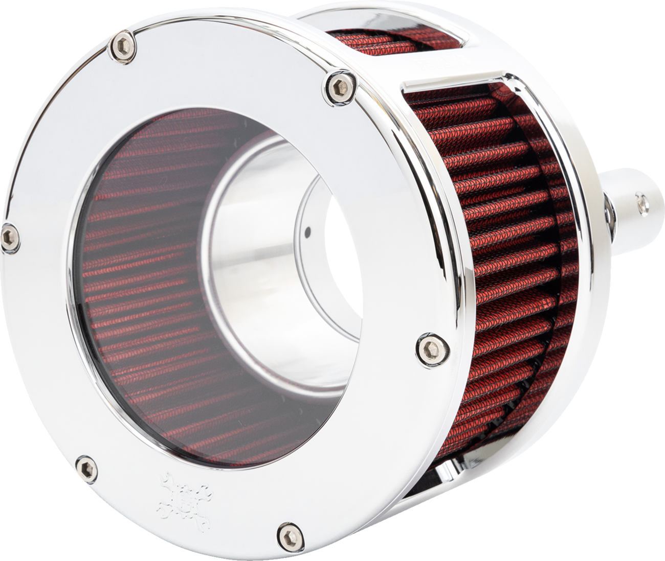 Feuling BA Race Clear Chrome Red Air Cleaner Kit 2017-24 Harley Touring Softail