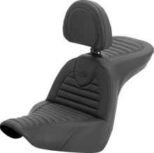 Saddlemen Roadsofa Tuck N Roll Gel Seat & Backrest for 2018-26 Harley Low Rider