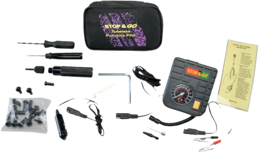 Stop & Go International Portable Tubeless Motorcycle Tire Puncture Pilot Kit