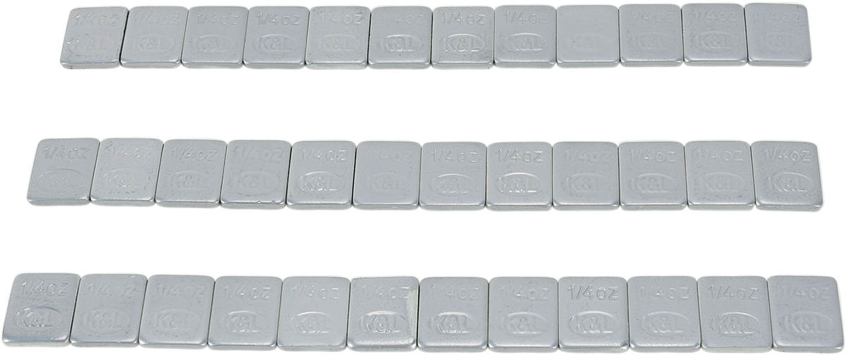 K&L Supply Sliver 36 Pack 25oz Quickstick Adhesive Wheel Weights Harley Davidson