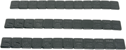 K&L Black .25oz Steel Quickstick 36 Pak Motorcycle Wheel Weights fits Harley
