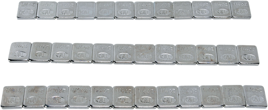 K&L Supply 25oz Chrome 36 Pack Quickstick Adhesive Wheel Weights fits Harley