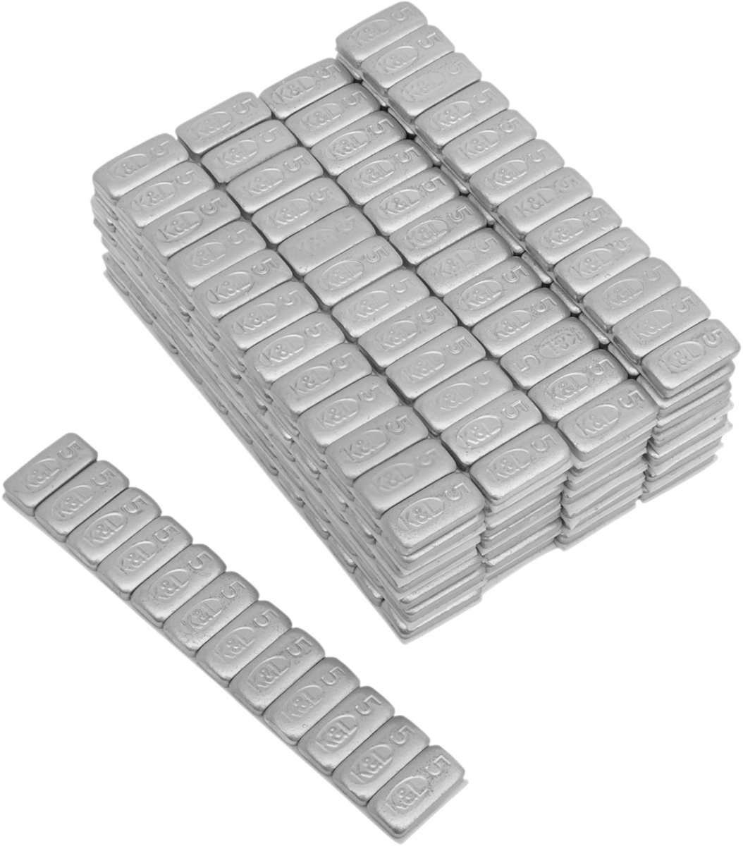 K&L Supply Sliver 36 Pack 25oz Quickstick Adhesive Wheel Weights Harley Davidson