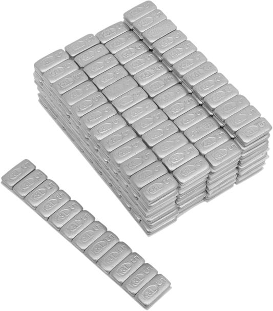 K&L Supply Sliver 36 Pack 25oz Quickstick Adhesive Wheel Weights Harley Davidson