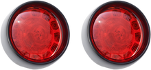 Custom Dynamics 1156 Red LED Bullet Bezel Turn Signal Inserts for Harley