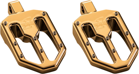 Pro One Moto V1 Gold Male Mount Motorcycle Foot pegs BMX Style for Harley