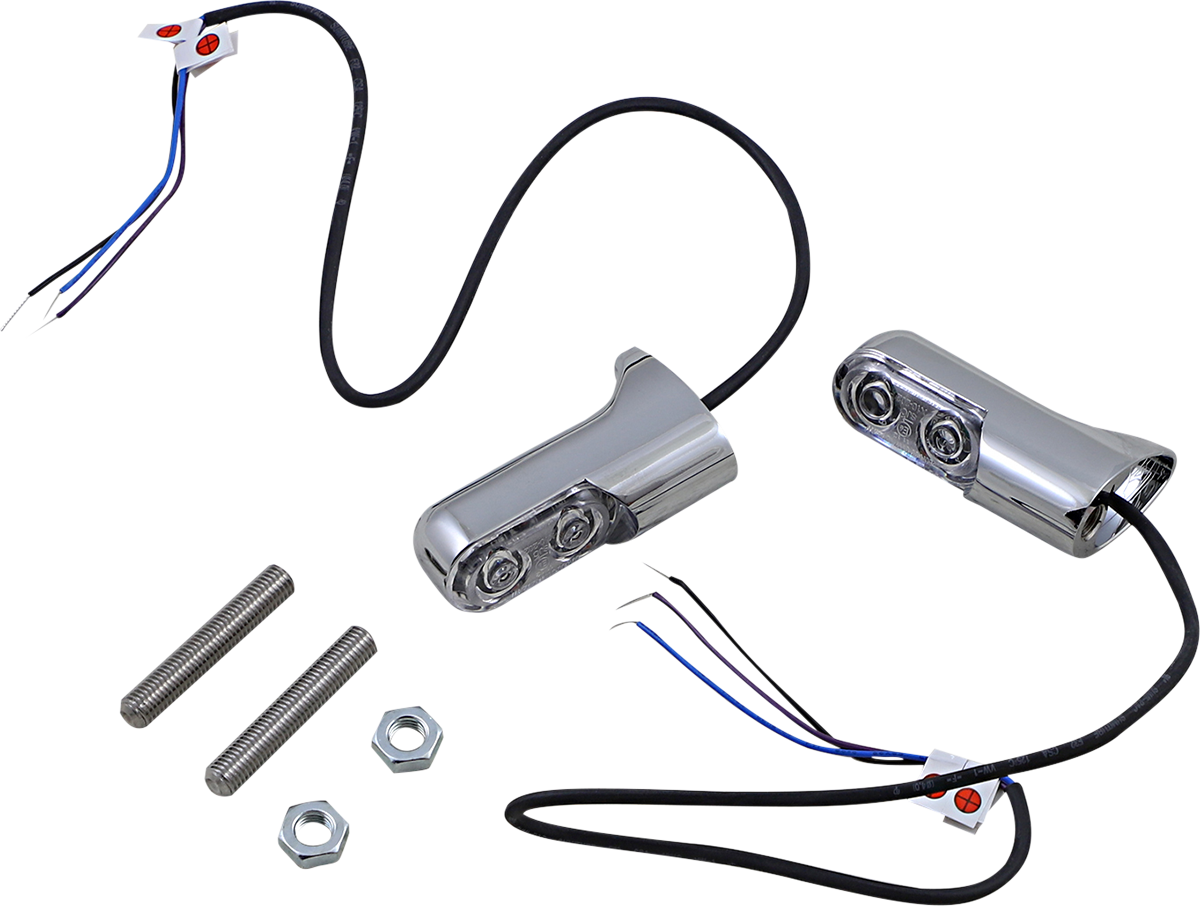 Arlen Ness Amber LED Rear Motorcycle Turn Signals 2000-2020 Harley Dyna Softail