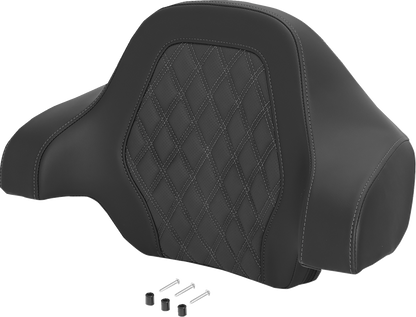 Saddlemen Gray Lattice Stitch Deluxe Sissy Bar Tour Pack Backrest Pad for Harley