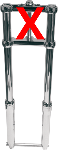 Custom Cycle Chrome 49mm Motorcycle Fork Tubes 2006-2017 Harley Dyna Models FXD
