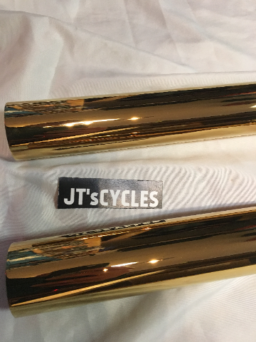 Custom Cycle Gold Front 39mm Fork Tubes 1987-2007 Harley FXDL FXD XL Sportster