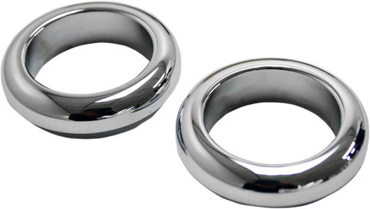 La Choppers Pair Chrome 39mm Fork Dust Caps 1984-2012 Harley Dyna Sportster FXRC