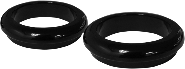 La Choppers Black 49mm Pair Fork Boot Dust Covers fits 06-17 Harley Dyna FXDC
