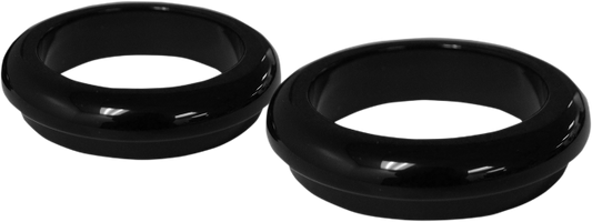 La Choppers Black 49mm Pair Fork Boot Dust Covers fits 06-17 Harley Dyna FXDC