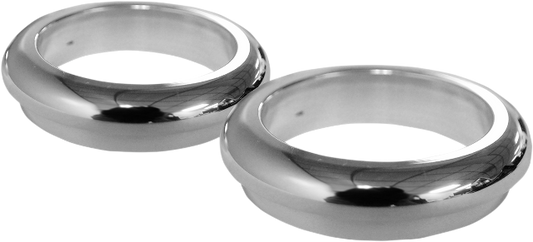 La Choppers Pair Chrome 49mm Fork Boot Dust Caps 06-17 Harley Dyna FXDL FXD FXDC