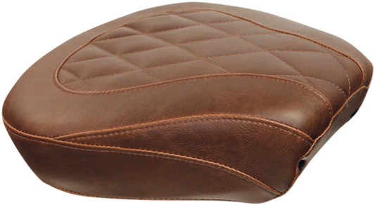 Mustang Wide Tripper Brown Diamond Pillion Seat for 2008-2024 Harley Touring