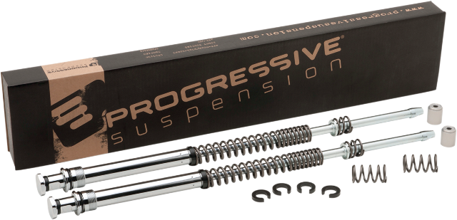 Progressive 41mm Monotube Front Fork Spring Lowering Kit 00-17 Harley Softail