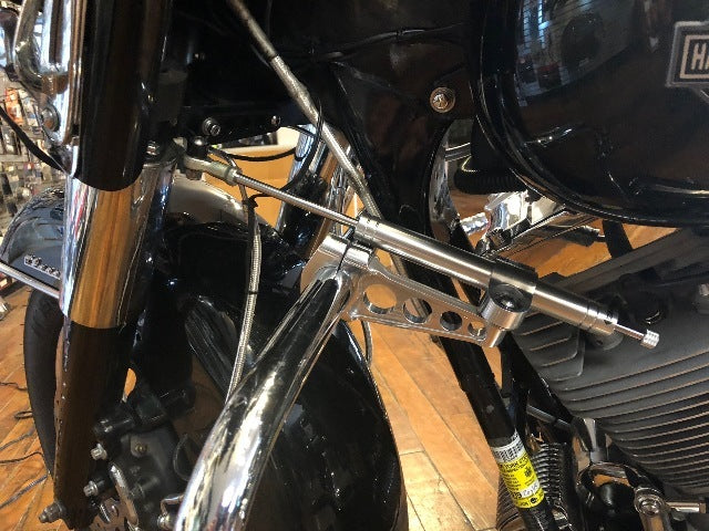 Custom Cycle Front Steering Damper Kit for 1997-2007 Harley Touring FLHR FLHX