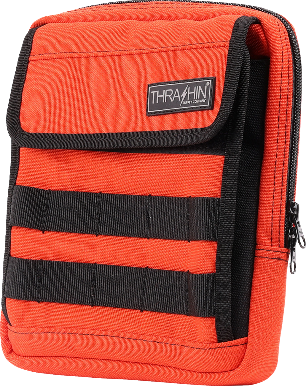 Thrashin Supply Orange Motorcycle Handlebar Storage Bag Slim for Harley THB-0035