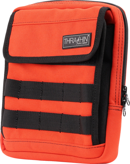 Thrashin Supply Orange Motorcycle Handlebar Storage Bag Slim for Harley THB-0035