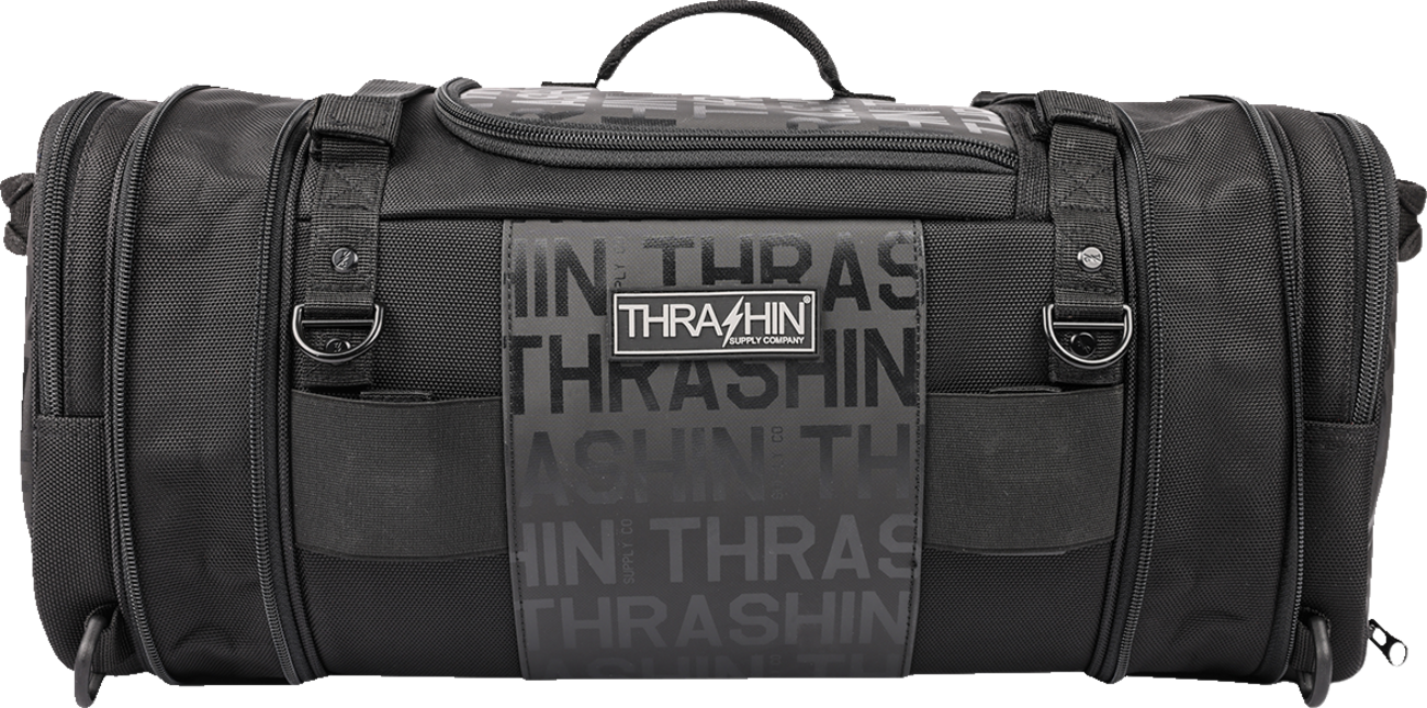 Thrashin Black Motorcycle Passenger 8.45 Gallon Bag for Harley Davidson TSB-0009