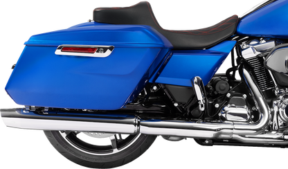 Drag Specialties Predator III Red Diamond Extended Seat for 23-26 Harley Touring