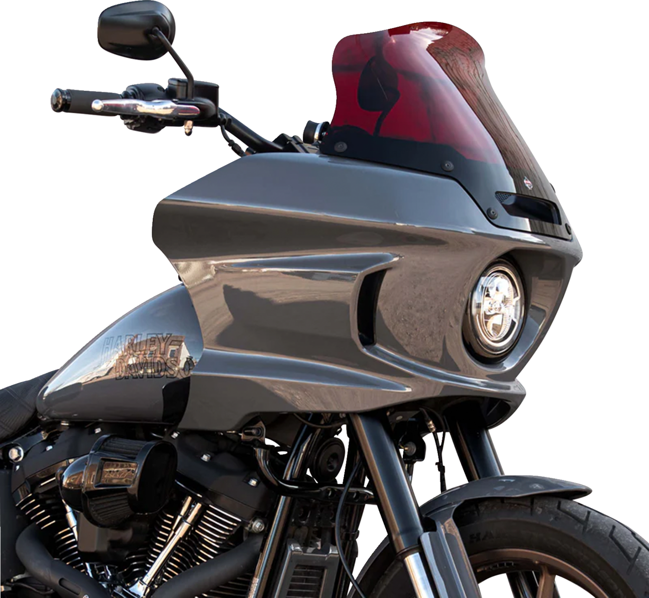 Klock Werks Kolor Flare 8" Red Windshield 2022-2024 Harley Softail Low Rider ST
