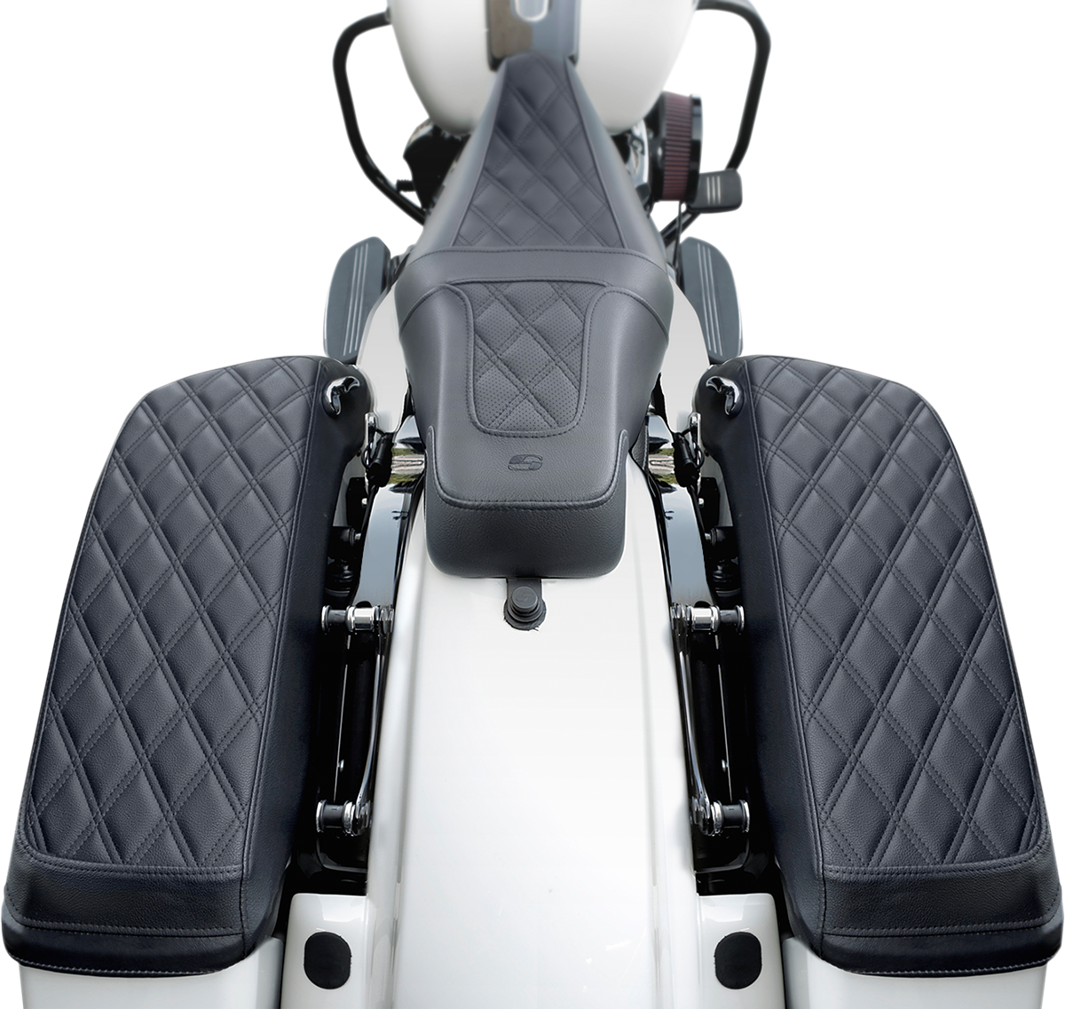 Saddlemen Lattice Stitch Saddlebag Lid Covers fits 2014-2023 Harley Touring FLHX