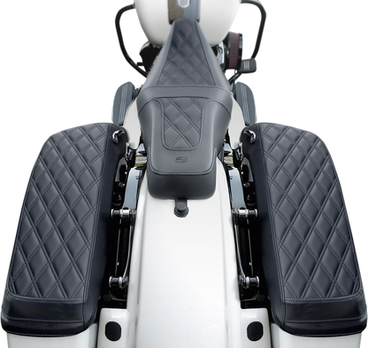 Saddlemen Lattice Stitch Saddlebag Lid Covers fits 2014-2023 Harley Touring FLHX