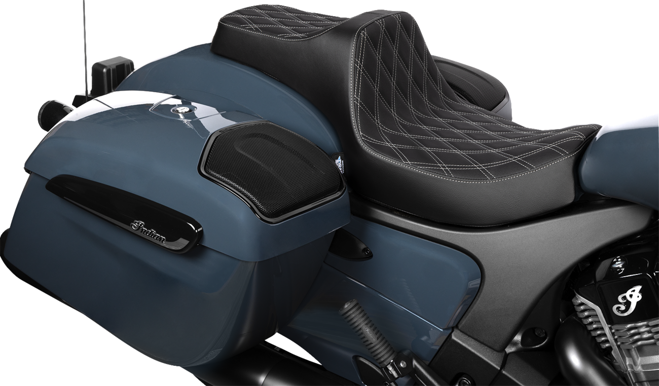 Drag Specialties Predator III Silver Diamond Seat fits 2020-25 Indian Challenger