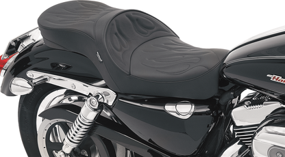 Drag Specialties Low Profile Flame Stitch Seat fits 2004-2022 Harley Sportster