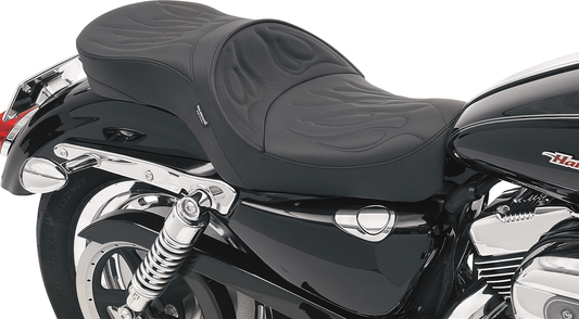 Drag Specialties Low Profile Flame Stitch Seat fits 2004-2022 Harley Sportster