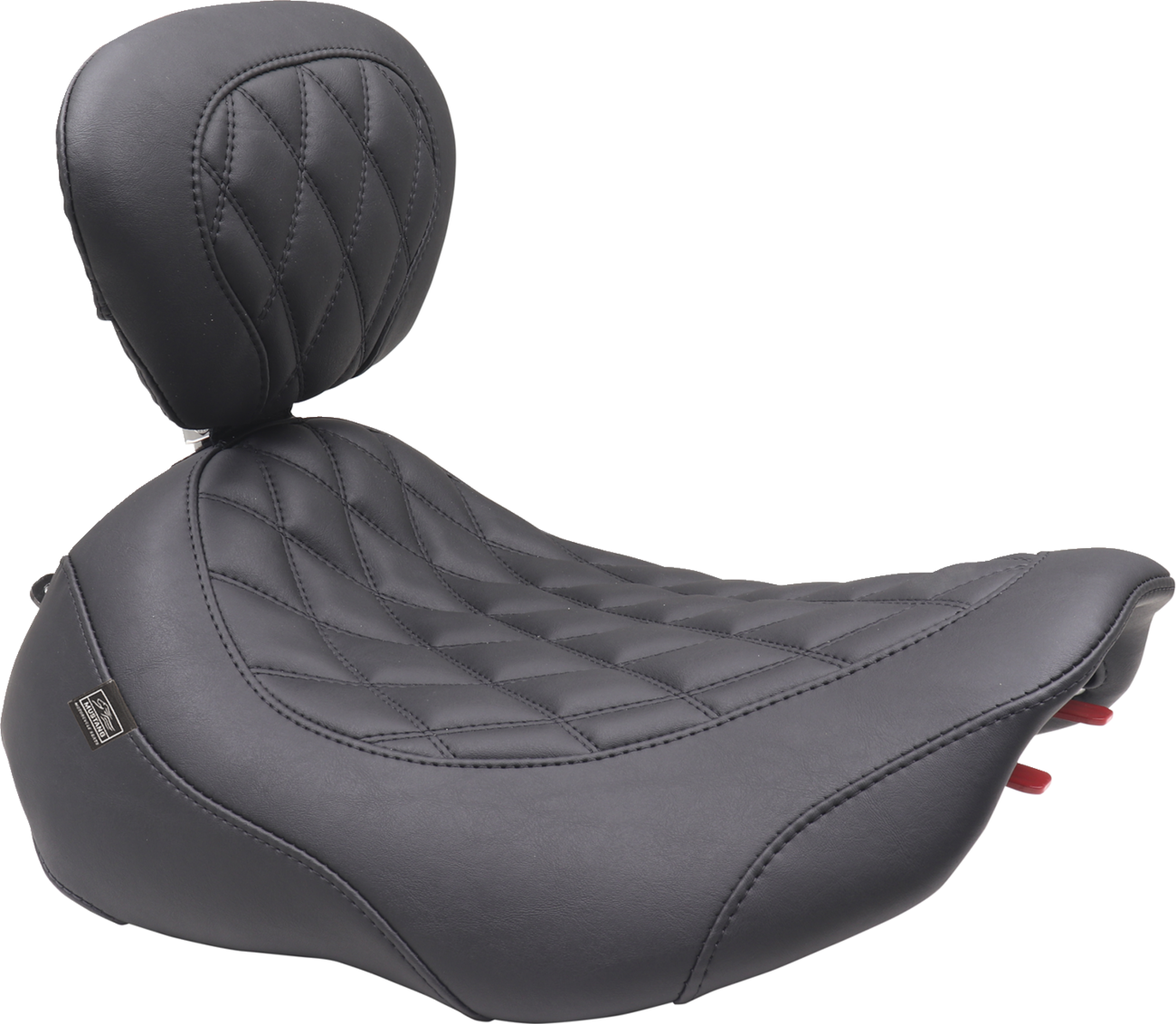 Mustang Wide Tripper Diamond Solo Seat & Backrest fits 2023-2025 Harley Touring