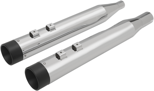 Drag Specialties Chrome 4" Exhaust Mufflers 2017-2022 Harley Touring FLHX FLTRX