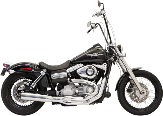 Bassani Chrome 2-1 Road Rage II B1 Power Exhaust 1991-2017 Harley Dyna FXD FXDL